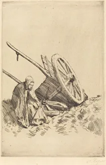 Cartwheel Gallery: Broken Cart (La charrette brisee). Creator: Alphonse Legros