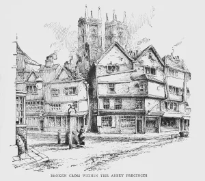 Crossroads Prints: Broken Cross Within The Abbey Precincts, c1897. Artist: William Patten