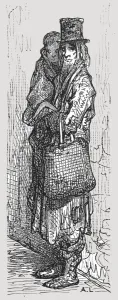 Rags Prints: Broken Down, 1872. Creator: Gustave Doré
