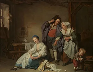 Domestic Collection: Broken Eggs, 1756. Creator: Jean-Baptiste Greuze