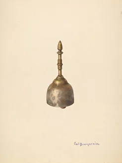 Buergerniss Carl Prints: Bronze Bell for the Dining Room, c. 1941. Creator: Carl Buergerniss