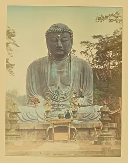 Fotuo Prints: The Bronze Buddha at Kamakura, 1897. Creator: Ogawa Kazumasa