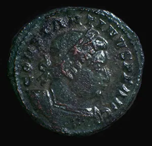 Flavius Valerius Constantinus Prints: Bronze coin of Constantine, 4th century