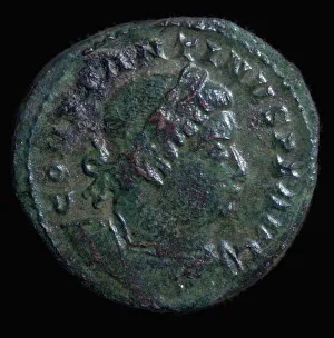 Flavius Valerius Constantinus Prints: Bronze coin of Constantine I, 4th century