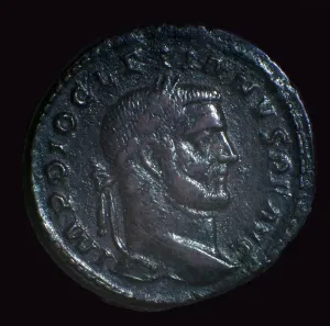 Diocletian Prints: Bronze coin of Diocletian, 3rd century