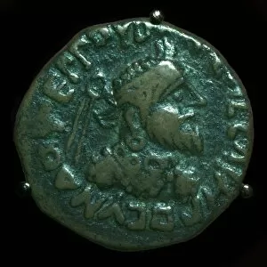 Bronze coin of the Parthian King Gondophares