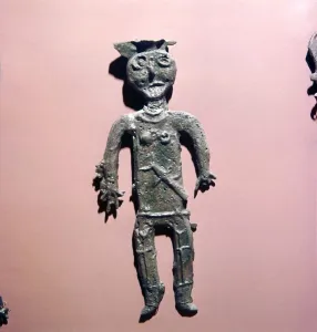 Bronze figure of man from the steppe-lands, USSR
