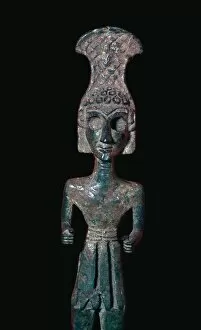 Canaanite Gallery: Bronze figurine of a warrior, Canaanite, c2000-c1700 BC