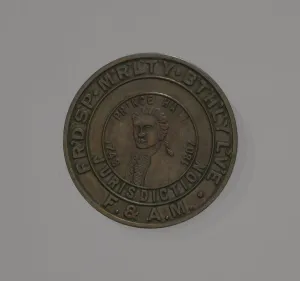 Bronze freemasonry medallion depicting Prince Hall, after 1807. Creator: Unknown Bronze freemasonry medallion depicting Prince Hall, after 1807. Creator: Unknown