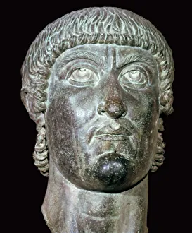 Flavius Valerius Constantinus Prints: Bronze head of Constantine I, 3rd century BC