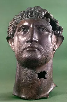 Emperor Hadrian Gallery: Bronze head of the Emperor Hadrian, 2nd century AD