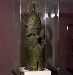 Bronze Helmet and Cuirass, late Geometric period, 8th century BC Bronze Helmet and Cuirass, late Geometric period, 8th century BC