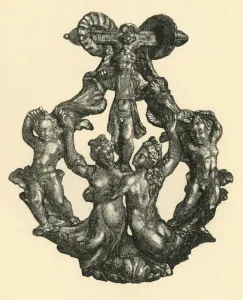 Sirens Prints: Bronze knocker, c1560, (1881). Creators: M Sullivan, Danese Cattaneo