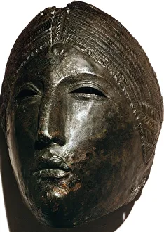 Juno Prints: Bronze mask of Juno Lucina, 1st century BC