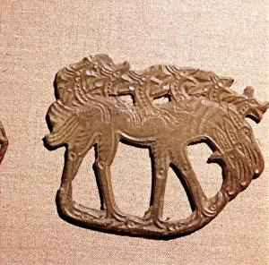 Shamanism Prints: Bronze Plaque, Kama River Tribes Mircaulous Image of Wilde Beast