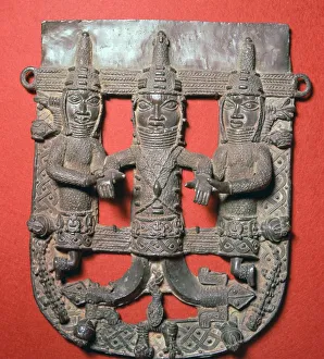 Divine Prints: Bronze plaque of the Oba of Benin in his divine aspect