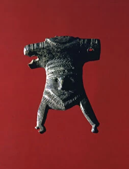 Basque Country Gallery: Bronze rivet, human figure shaped, of a furniture from Pamplona
