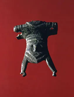 Images Dated 17th July 2012: Bronze rivet, human figure shaped, of a furniture from Pamplona