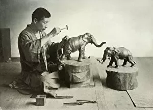 Skill Gallery: The Bronze Sculptor, 1910. Creator: Herbert Ponting