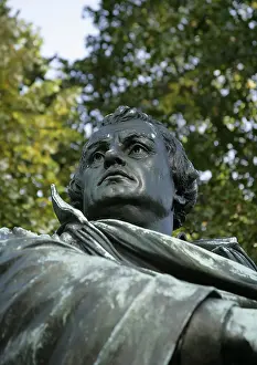 Friar Prints: Bronze statue of Martin Luther next to the Marienkirche