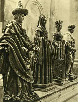 Muller Prints: Bronze statues in the Hofkirche, Innsbruck, Tyrol, Austria, c1935. Creator: Unknown