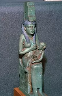 Isis Gallery: Bronze statuette of the Egyptian goddess Isis suckling Horus