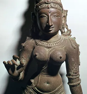 Breasts Prints: Bronze statuette of Parvati, the consort of Siva, 14th century