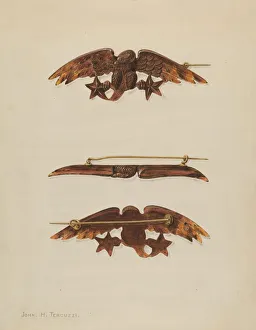 John H Prints: Brooch, 1935 / 1942. Creator: John H. Tercuzzi