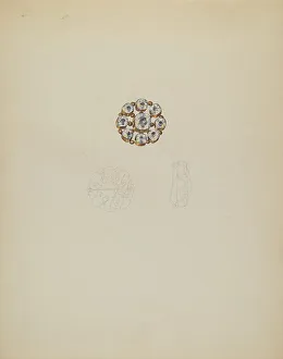 Cameo Prints: Brooch, c. 1936. Creator: Doris Beer
