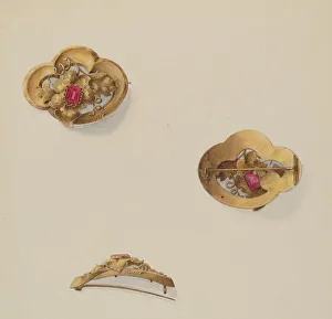 John H Prints: Brooch, c. 1937. Creator: John H. Tercuzzi