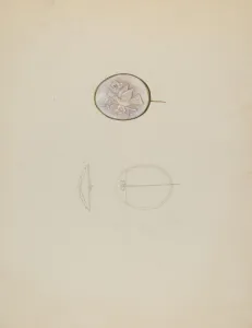 Cameo Collection: Brooch, c. 1937. Creator: Sylvia DeZon