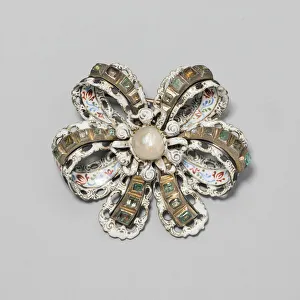 Brooch Shaped as a Bow, France, 17th or 19th century. Creator: Unknown Brooch Shaped as a Bow, France, 17th or 19th century. Creator: Unknown