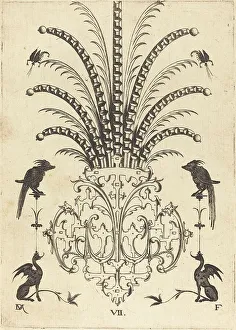 Scorpion Prints: Brooch with Table-Stones, Flying Scorpions at Top