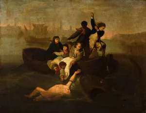 Lord Mayor Of London Gallery: Brook Watson and the Shark, 1800-1900. Creator: Unknown