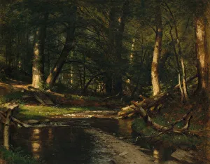 Brook Prints: The Brook in the Woods, ca. 1885-86. Creator: Worthington Whittredge