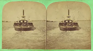 Stereoscopy Prints: Brooklyn Ferryboat. N.Y. about 1870. Creator: Unknown