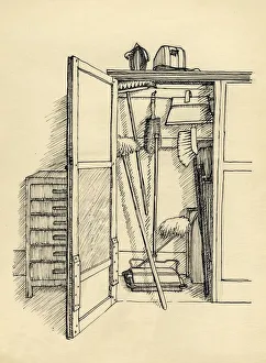 Storage Gallery: Broom cupboard, c1951. Creator: Shirley Markham