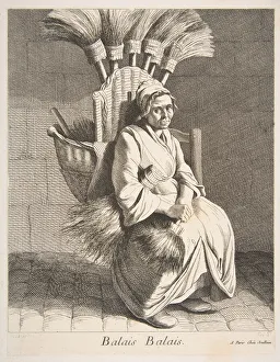 Comte De Prints: Broom Peddler, 1737. Creator: Caylus, Anne-Claude-Philippe de