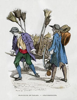 Images Dated 28th May 2009: Broom seller and boilermaker, 1882-1884