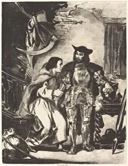 Brother Martin with Goetz, 1836. Creator: Eugene Delacroix