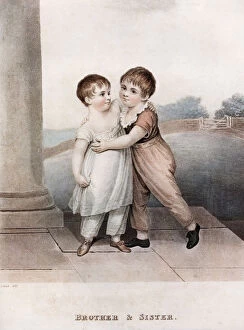 Hugging Gallery: Brother and Sister, late 18th-early 19th century, (1913).Artist: Adam Buck
