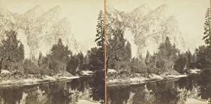 Carleton Eugene Watkins Gallery: Three Brothers, 4480 ft. Yosemite, 1861 / 76. Creator: Carleton Emmons Watkins