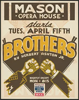 Clenched Fist Prints: Brothers, Los Angeles, 1938. Creator: Unknown