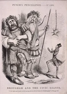 Baron Brougham And Vaux Collection: Brougham and the Civic Giants, 1848