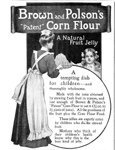 Flour Prints: Brown and Polson's Patent” Corn Flour - a Natural Fruit Jelly - a tempting dish for children