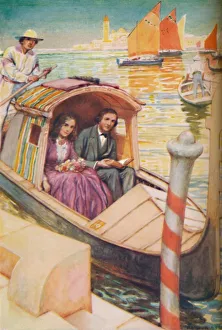 The Brownings in the Gondola City, c1925. Artist: Arthur Percy Dixon