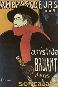 Bruant in Ambassadeurs, 1892. Artist: Henri de Toulouse-Lautrec