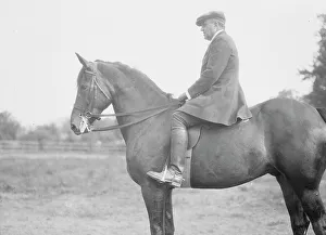 Bruce Prints: Bruce, J.M. Mr. on horseback, 1919 May 30. Creator: Arnold Genthe