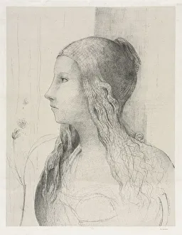 Odilon Redon French Prints: Brünhilde in Twilight of the Gods, 1894. Creator: Odilon Redon (French, 1840-1916)
