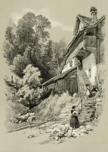 Brunnen, from Picturesque Selections, 1860. Creator: James Duffield Harding